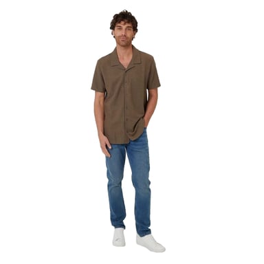 Threadbare - "Antti" Hemd für Herren, leger, kurzärmlig (Khaki)