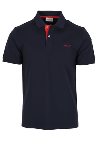 Gant Kontrastkragen SS Poloshirt Abendblau