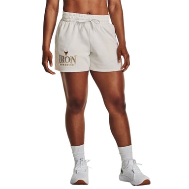 Under Armour - "Project Rock Iron Paradise" Shorts für Damen (Weiß)