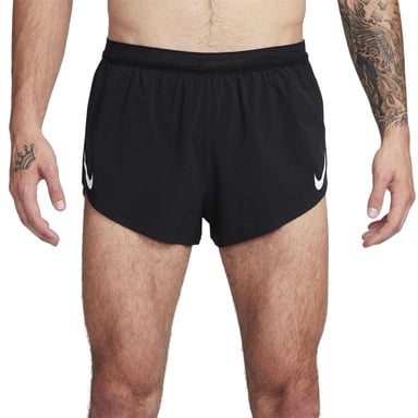 Nike - "Aero" Laufshorts für Herren (Schwarz/Weiß)