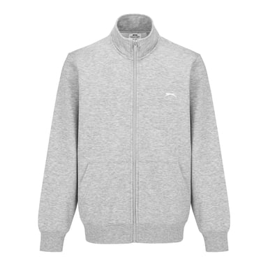 Slazenger - Jacke für Herren, Durchgehender Reißverschluss, Polyester-Baumwollmischgewebe (Grau meliert)