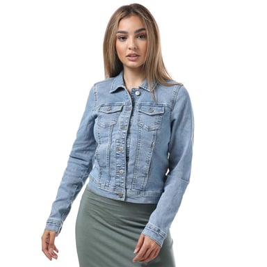 Only - "Wonder Life" Jeansjacke für Damen (Hellblau Ausgeblichen)
