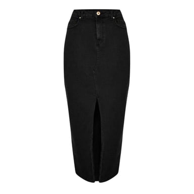 Pieces - Bleistiftrock für Damen, Denim (Schwarz)