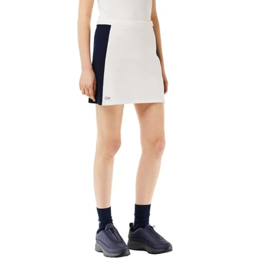 Lacoste - Minirock für Damen, Piqué (Weiß/Marine)
