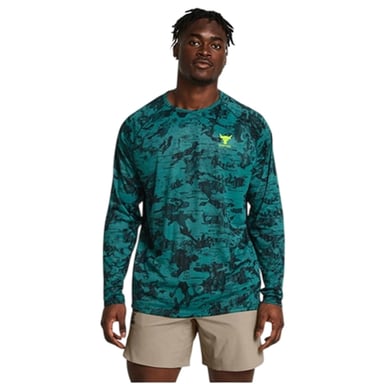 Under Armour - "Project Rock" Oberteil für Herren, Iso-Chill-Material (Grün/Schwarz)