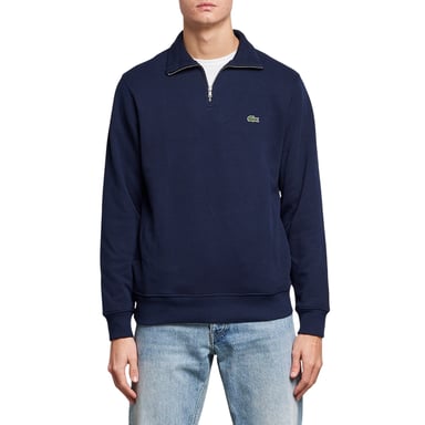 Lacoste - Sweatshirt für Herren, mit kurzem Reißverschluss, Baumwollmischung (Marine)