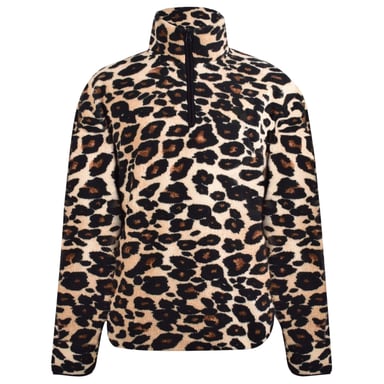 SoulCal - Fleece-Oberteil für Herren/Damen Unisex, mit kurzem Reißverschluss, Teddyfleece (Braun/Schwarz)