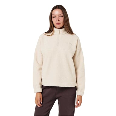 Slazenger - Sweatshirt für Damen, mit kurzem Reißverschluss, Fleece (Cremefarbe)