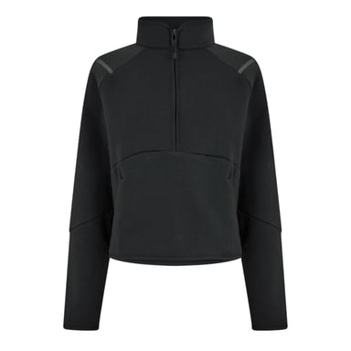 Under Armour - "Unstoppable" Sweatshirt für Damen, mit kurzem Reißverschluss, Fleece, Regulär (Schwarz)