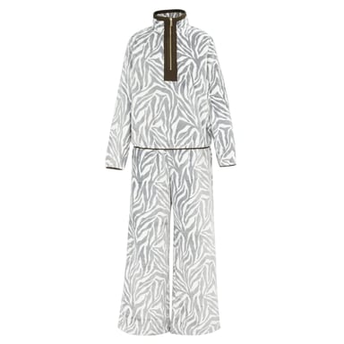 Biba - Loungewear Set für Damen, Weiter Stehkragen, Fleece (Weiß/Schwarz)