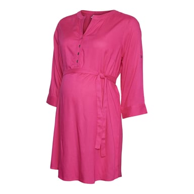 Mamalicious - Tunikakleid für Damen, Regulär, 3/4 Ärmel (Fuchsia Lila)