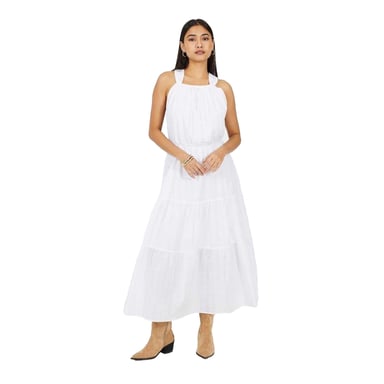 Brave Soul - Midikleid für Damen, Neckholder, Ärmellos (Weiß)