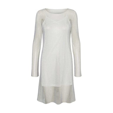 Vero Moda - "Celine" Minikleid für Damen, Rundhalsausschnitt, Netzmaterial (Schneeweiß (Farbe))