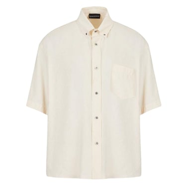 Emporio Armani EA7 - Hemd für Herren, leger, kurzärmlig (Cremefarbe)
