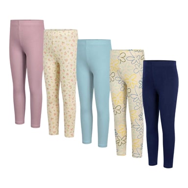 Miso - Leggings für Mädchen (5er-Pack) (Marine/Floral)