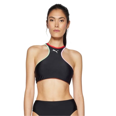 Puma - Bikini Oberteil für Damen, Hochleistungsmaterial (Schwarz)