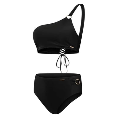 Speedo - Bikini-Set für Damen, Vorne gebunden (Schwarz)