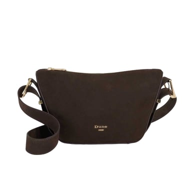 Dune London - "Delicately" Schultertasche, Leder (Dunkelbraun)