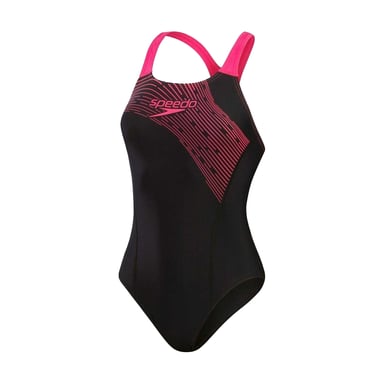 Speedo - "Medley Medalist" Badeanzug für Damen (Schwarz/Pink)