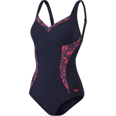 Speedo - Badeanzug für Damen (Marine/Rot)