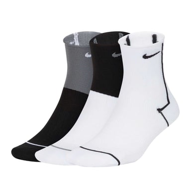 Nike - "Plus" Sneaker-Socken für Herren/Damen Unisex (3er-Pack) (Grau/Schwarz/Weiß)