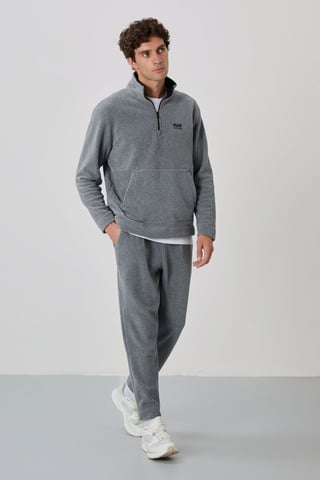 Herren Polyester-Fleece Sweatshirt- und Hosen-Set