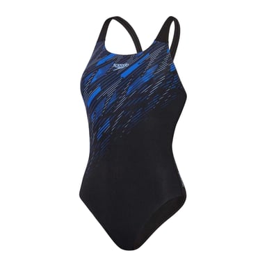 Speedo - "Hyperboom Placement" Badeanzug für Damen (Schwarz/Blau)