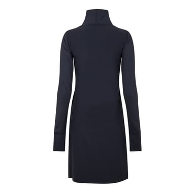 Head - Kleid für Damen, Weiter Stehkragen, Stretch, Langärmlig (Schwarz)