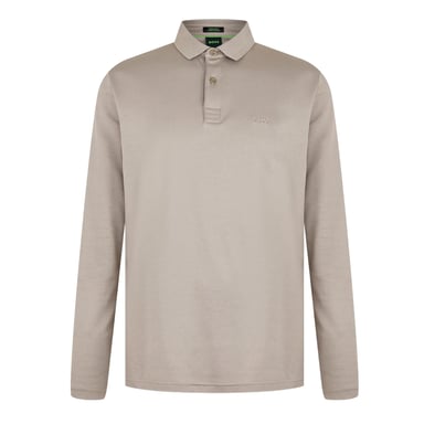 Boss - "Pirol" Poloshirt für Herren, Langärmlig (Braungrau)
