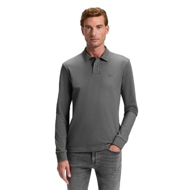 Boss - "Passerby" Poloshirt für Herren, Schmal, Langärmlig (Grau)