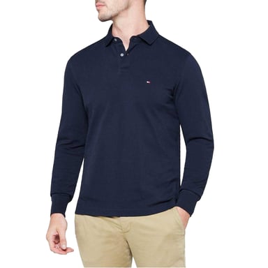Tommy Hilfiger - Poloshirt für Herren, Langärmlig (Himmelblau)