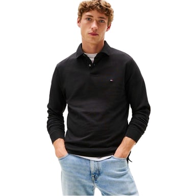 Tommy Hilfiger - Poloshirt für Herren, Langärmlig (Schwarz)