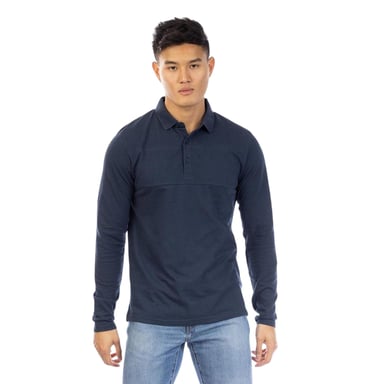 Peter Werth - "Noaks" Poloshirt für Herren, Langärmlig (Dunkel-Marineblau)