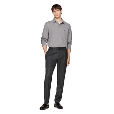 Tommy Hilfiger - Poloshirt für Herren, Langärmlig (Mittelgrau)