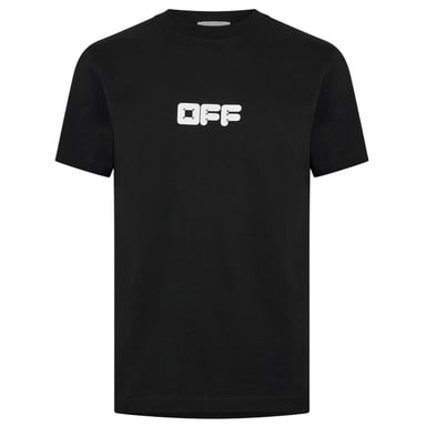 Off White - T-Shirt für Herren, Baumwolle, Schmal (Schwarz)