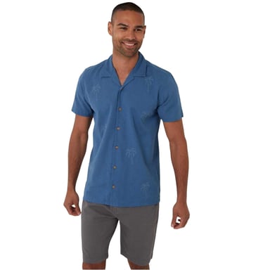 Threadbare - Hemd für Herren, kurzärmlig (Denim)