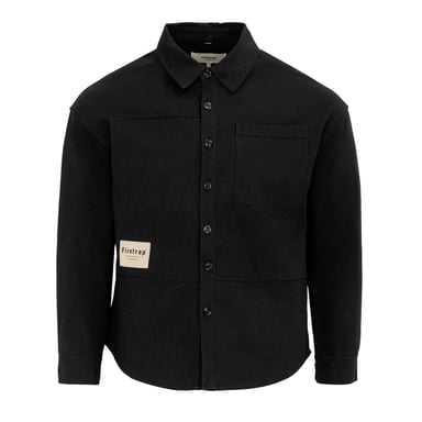 Firetrap - Hemd für Herren, Schwere Qualität, Langärmlig (Schwarz)