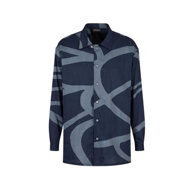 Emporio Armani - Hemd für Herren, Baumwolle, Langärmlig (Blau)