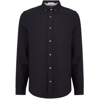 Original Penguin Herren Sticker Pete EcoVero Langarmhemd (Dunkelsaphir)