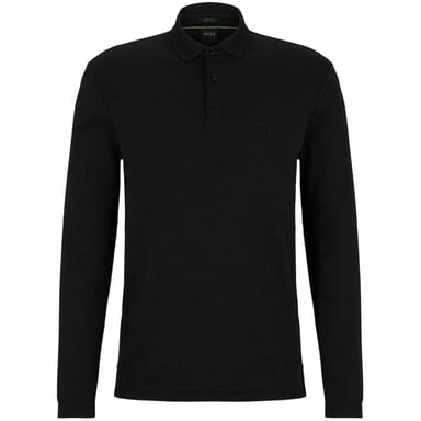 Boss - "Pirol" Poloshirt für Herren, Langärmlig (Schwarz)