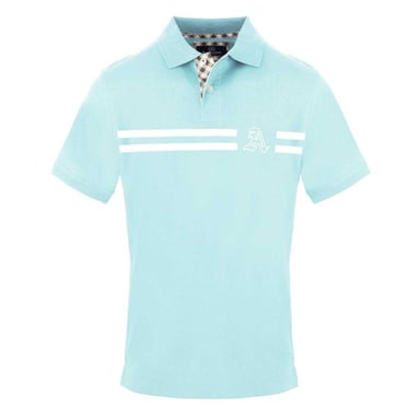 Aquascutum - Poloshirt für Herren, Mit Kragen, kurzärmlig (Himmelblau)