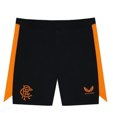Castore - Fußballshorts für Kinder (Schwarz/Orange)