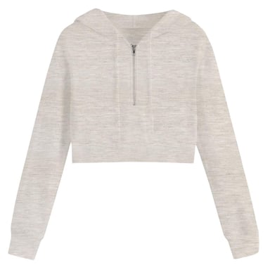 Miso - Kurz-Hoodie für Damen (Haferflocken)