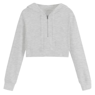 Miso - Kurz-Hoodie für Damen (Grau)