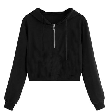 Miso - Kurz-Hoodie für Damen (Schwarz)