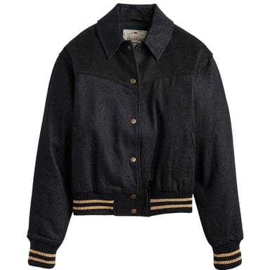 Levis - "Lennox" Varsity-Jacke (US-College-Stil) für Damen, Front Knopfleiste (Blau)
