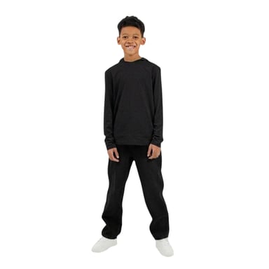 Brave Soul - Kapuzenpullover für Jungen, angesetzte Ärmel (Samtschwarz)