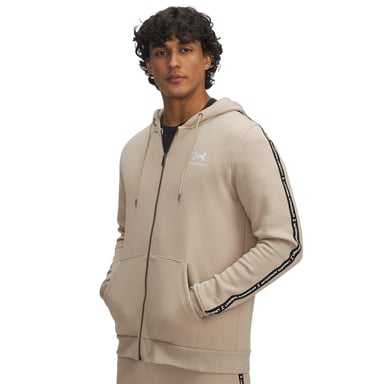 Under Armour - Hoodie mit durchgehendem Reißverschluss für Herren, Fleece, Ärmel mit Streifen (Khaki)