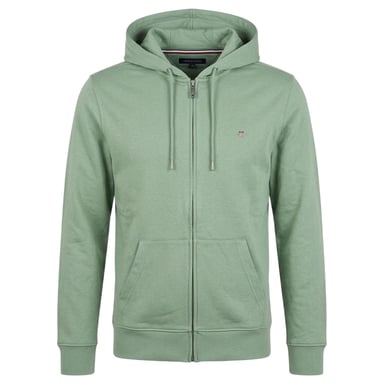 Gant - Hoodie mit durchgehendem Reißverschluss für Herren, Baumwolle (Grün)