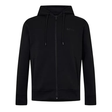Boss - "Saggy Tape X" Hoodie mit durchgehendem Reißverschluss für Herren (Schwarz)